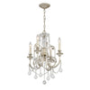 Olde Silver Traditional Mini Chandelier with Crystals | Alternate View