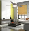 Transitional Ceiling Fan Satin Nickel Finish | Lifestyle View