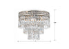 Crystal Ceiling 3 Light - Sunset Strip Fixture | Item Dimensions