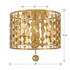 Rustic Coastal Ceiling Light | 3-Light Fixture | Antique Gold & Silver | Item Dimensions