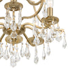 Transitional Ceiling Mount 5-Light Crystal Chandelier | Vibrant Gold, Polished Chrome | Alternate View