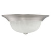 Traditional Flush Mount Light Fixture in Satin Nickel Finish with 2 Lights - Bryant Park Collection | Alternate View