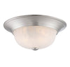 Traditional Flush Mount Light Fixture in Satin Nickel Finish with 2 Lights - Bryant Park Collection | Alternate View