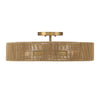 Venice Beach Boho 5-Light Semi-Flush Ceiling Fixture in Warm Brass and Rope | Alternate View