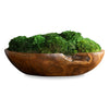 Beautifully Preserved Mounds Of Moss Placed In A Natural Teak Wood Bowl. Because Each Is Individually Handcrafted, Sizes May Vary. - Alternate Image