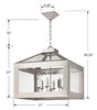 Polished Nickel Bryant Park 6 Light Modern Contemporary Chandelier | Item Dimensions