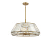 Beverly Hills Glamour 6 Light Pendant in Warm Brass Finish | Alternate View