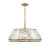 Beverly Hills Glamour 6 Light Pendant in Warm Brass Finish