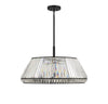 Beverly Hills Glamour 6 Light Pendant in Matte Black Finish  | Alternate View