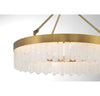 Warm Brass Glam Pendant Light | Calcite Crystals | LED Illumination | Alternate View