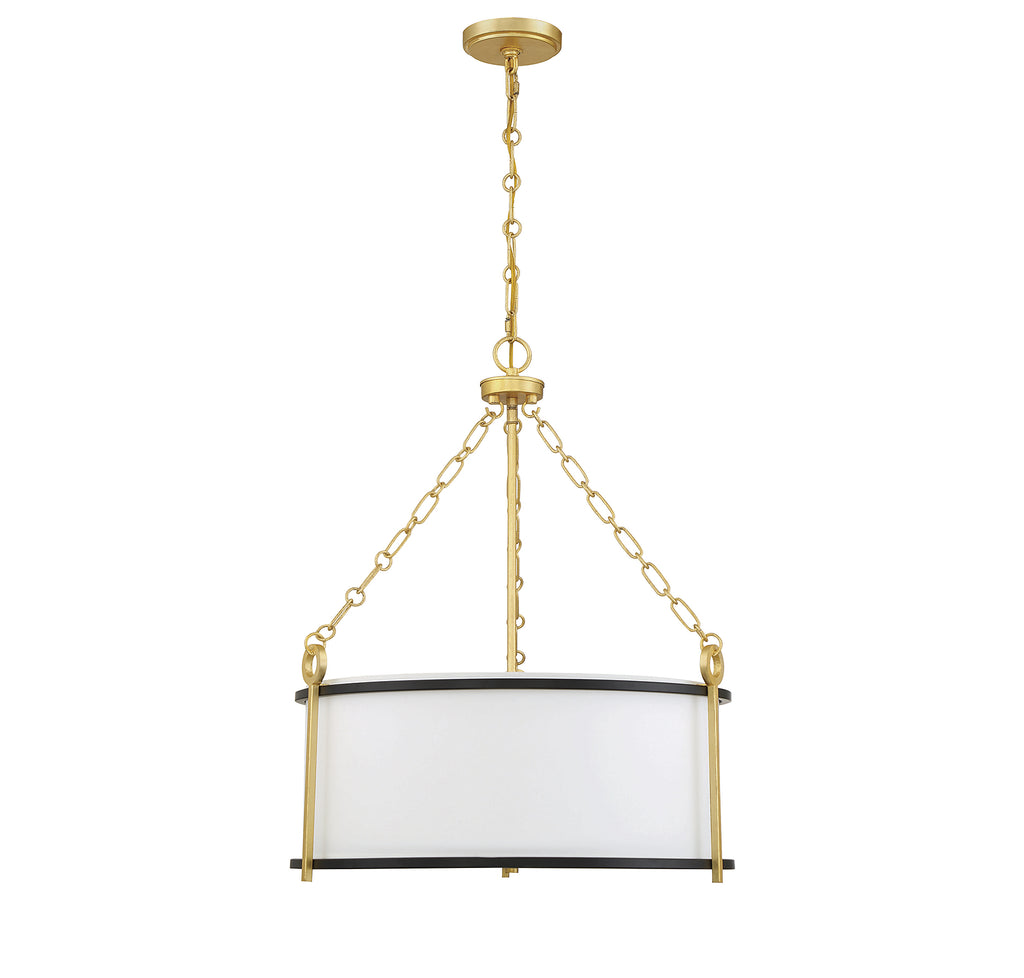 Modern Pendant Light - Black & Gold Home Lighting | Alternate View