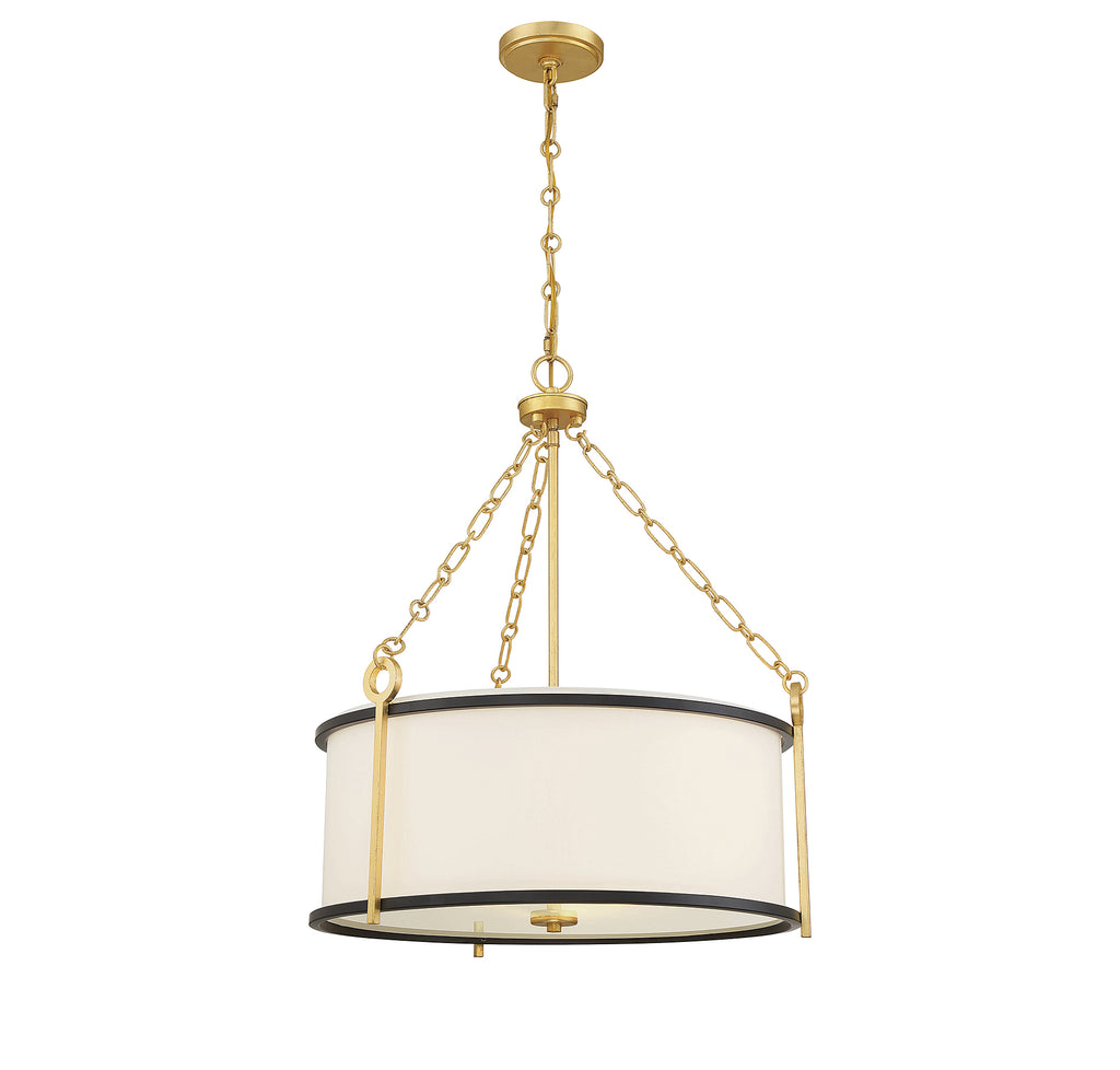 Modern Pendant Light - Black & Gold Home Lighting | Alternate View