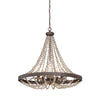 Village Boho 5-Light Pendant with Rustic Fossil Stone Finish | Alternate View