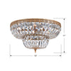 Park Avenue Classic 4-Light Traditional Ceiling Mount - Elegant Home Lighting | Item Dimensions