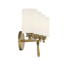 Bryant Park 4 Light Traditional Bath Fixture in Warm Brass | Alternate View