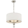 Polished Nickel Mini Chandelier with 3 Lights - Bryant Park Modern/Contemporary Lighting Fixture | Alternate View