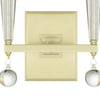 Modern Aged Brass Wall Mount with Bryant Park 2 Light Fixture | Alternate View
