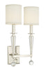 Modern Aged Brass Wall Mount with Bryant Park 2 Light Fixture | Alternate View