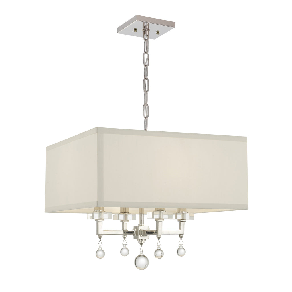 Bryant Park 4 Light Modern/Contemporary Mini Chandelier in Polished Nickel and Aged Brass