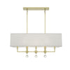 Bryant Park 8-Light Modern/Contemporary Chandelier | Aged Brass and Polished Nickel Finishes