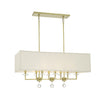 Bryant Park 8-Light Modern/Contemporary Chandelier | Aged Brass and Polished Nickel Finishes | Alternate View