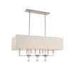 Bryant Park 8-Light Modern/Contemporary Chandelier | Aged Brass and Polished Nickel Finishes | Alternate View