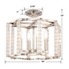 Contemporary Ceiling Mount West Hollywood 4 Light - Polished Nickel | Item Dimensions