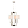 Bryant Park 4-Light Chandelier in Polished Nickel and Aged Brass Finish