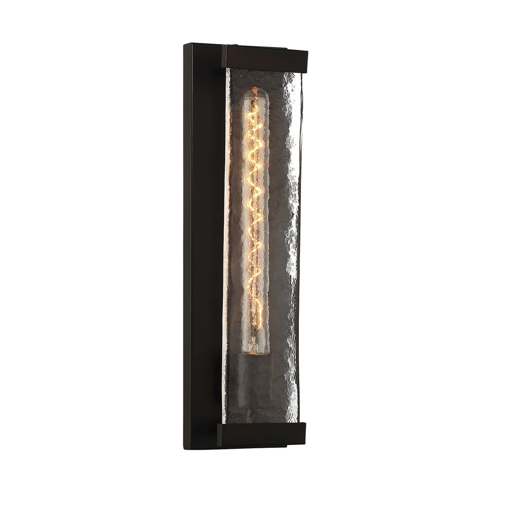 SoHo Chic Industrial Sconce with Piastra Glass Texture