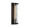 SoHo Chic Industrial Sconce with Piastra Glass Texture | Alternate View