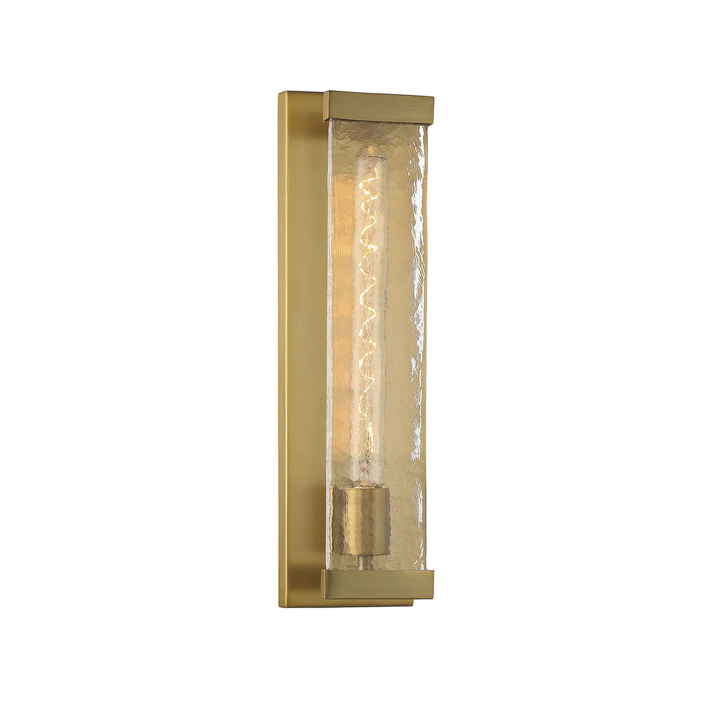 SoHo Chic Industrial Sconce with Piastra Glass Texture