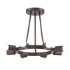 Hampton Retreat 8-Light Ceiling Mount in Black Charcoal Bronze