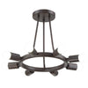 Hampton Retreat 8-Light Ceiling Mount in Black Charcoal Bronze | Alternate View