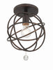 Hampton Retreat Transitional Ceiling Mount in Black and Silver | Alternate View