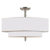 Bryant Park 5-Light Modern/Contemporary Chandelier in Antique Brass and Satin Nickel Finishes