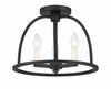Hampton Retreat 3 Light Ceiling Mount in Black and Vibrant Gold | Alternate View