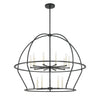 Hampton Retreat 15 Light Modern Chandelier in Black & Gold