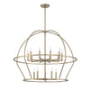 Hampton Retreat 15 Light Modern Chandelier in Black & Gold