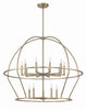 Hampton Retreat 15 Light Modern Chandelier in Black & Gold | Alternate View