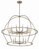 Hampton Retreat 15 Light Modern Chandelier in Black & Gold | Alternate View