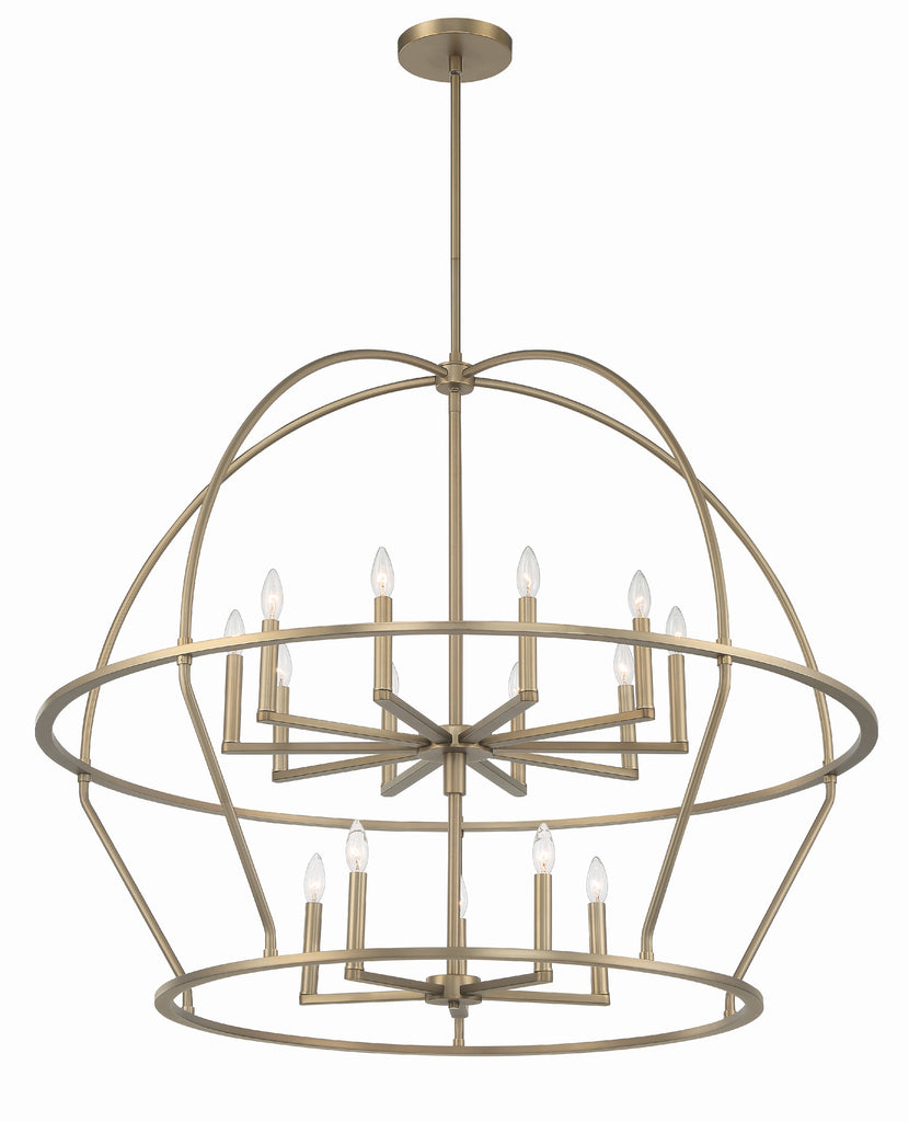 Hampton Retreat 15 Light Modern Chandelier in Black & Gold | Alternate View