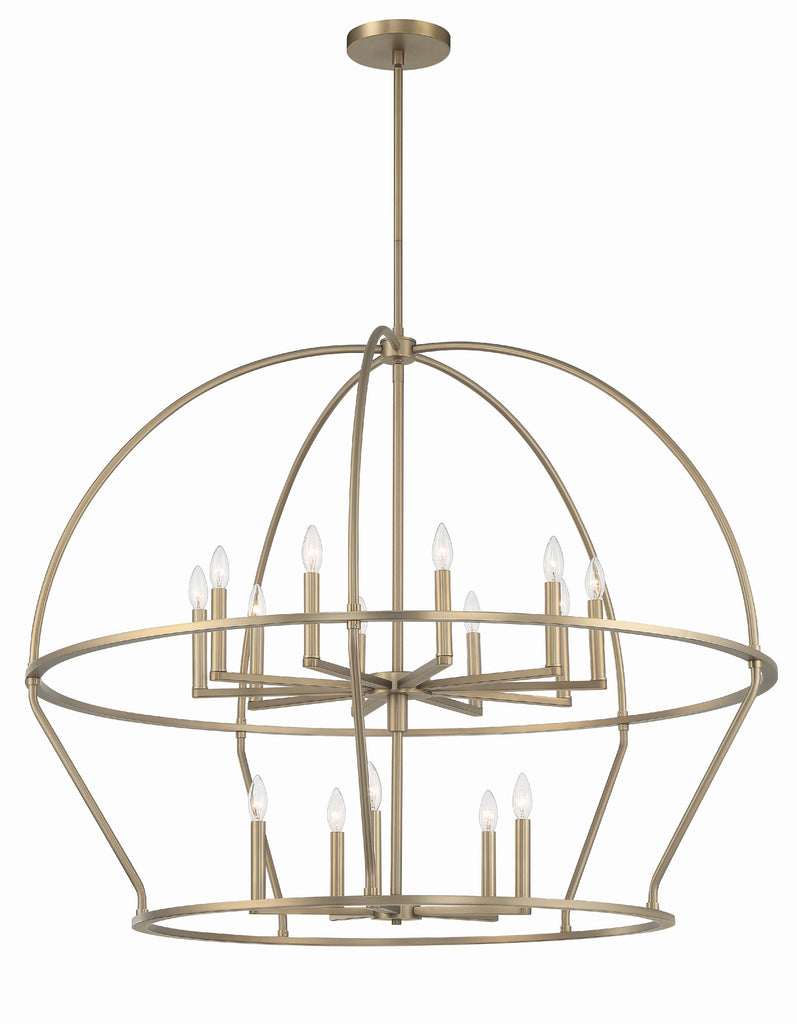 Hampton Retreat 15 Light Modern Chandelier in Black & Gold | Alternate View