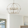 Hampton Retreat 15 Light Modern Chandelier in Black & Gold | Lifestyle View