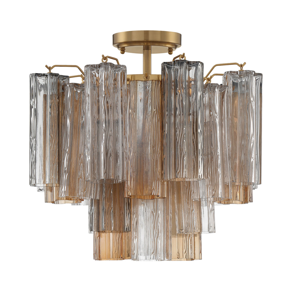 Modern Empire State Ceiling Mount | Aged Brass & Chrome Finish