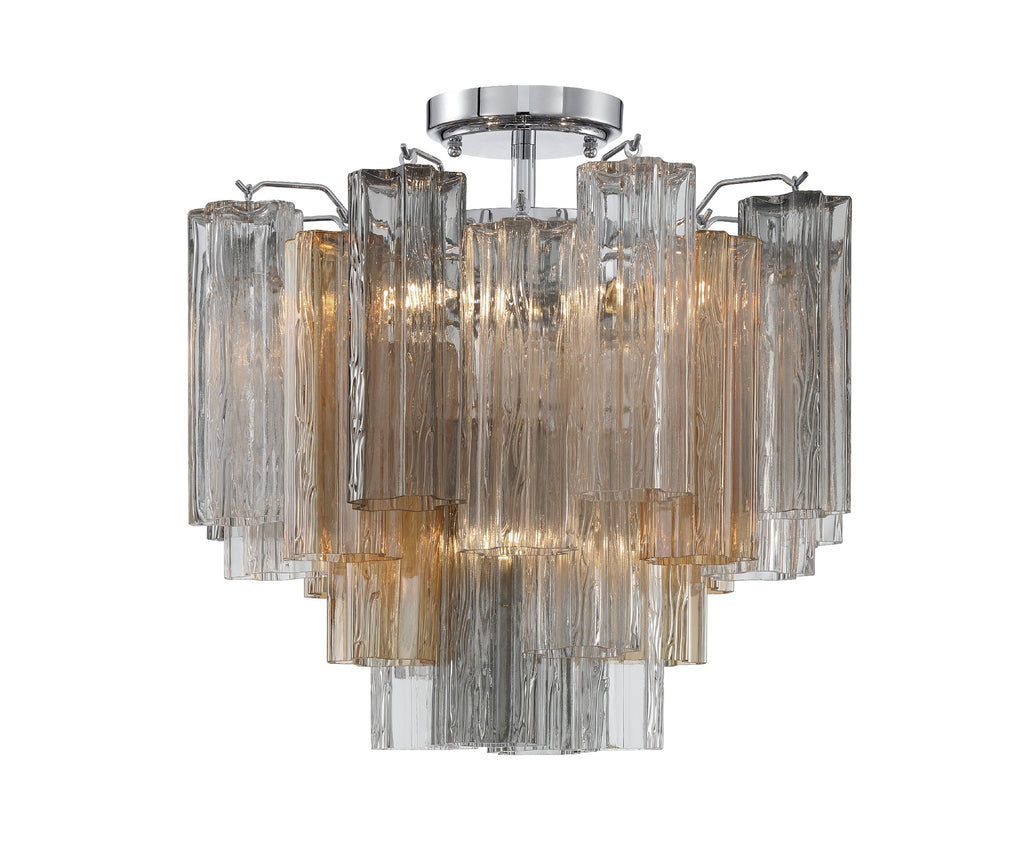 Modern Empire State Ceiling Mount | Aged Brass & Chrome Finish | Alternate View