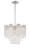 Empire State Modern Chandelier | Aged Brass & Polished Chrome | Tronchi Glass Design | Alternate View