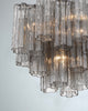 Empire State Modern Chandelier | Aged Brass & Polished Chrome | Tronchi Glass Design | Alternate View