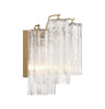 Modern Wall Sconce - Aged Brass & Polished Chrome Lighting | Alternate View