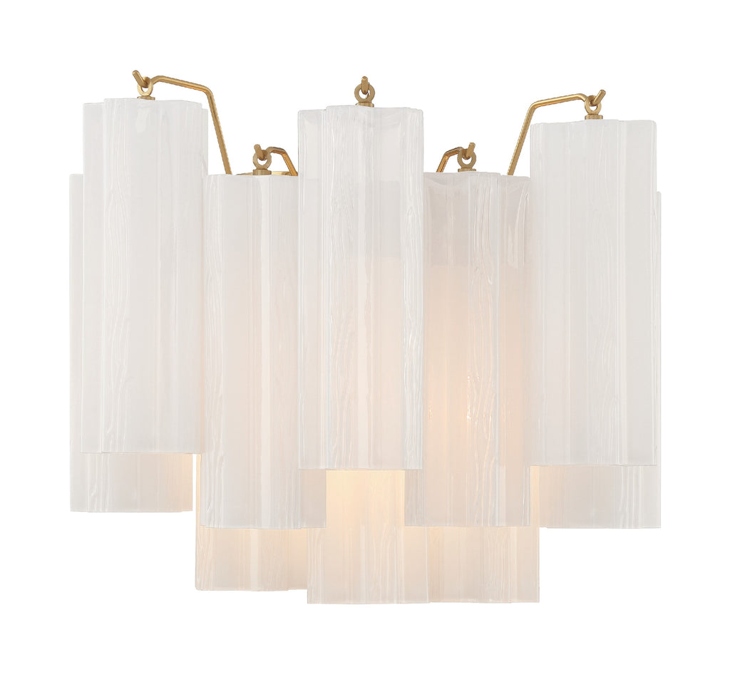 Modern Wall Sconce - Aged Brass & Polished Chrome Lighting | Alternate View