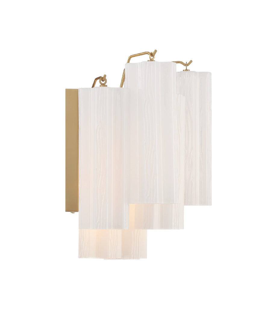 Modern Wall Sconce - Aged Brass & Polished Chrome Lighting | Alternate View